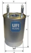 Ufi 2410800 - FILTRO GASOIL JEEP 3 FIAT / MERCEDES